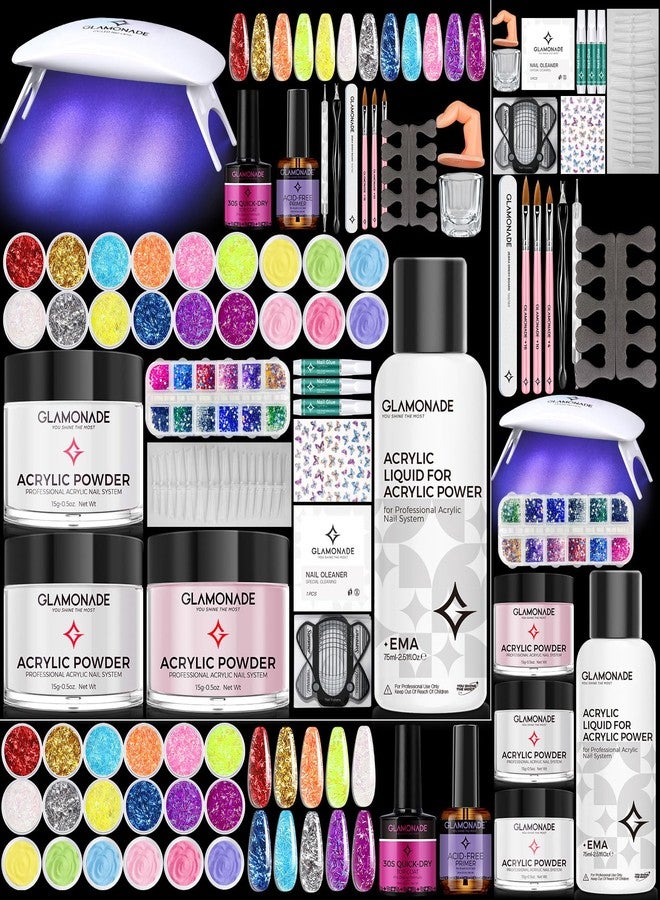 Glamonade Acrylic Nail Kit for Beginners: Professional Nail Kit Set with Everything UV Light and Complete Nail Supplies Salon - Image 1